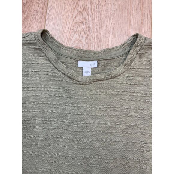 J.Jill Olive Green Textured Long Sleeve Tunic Top XL, Effortless & Comfortable - Picture 3 of 4